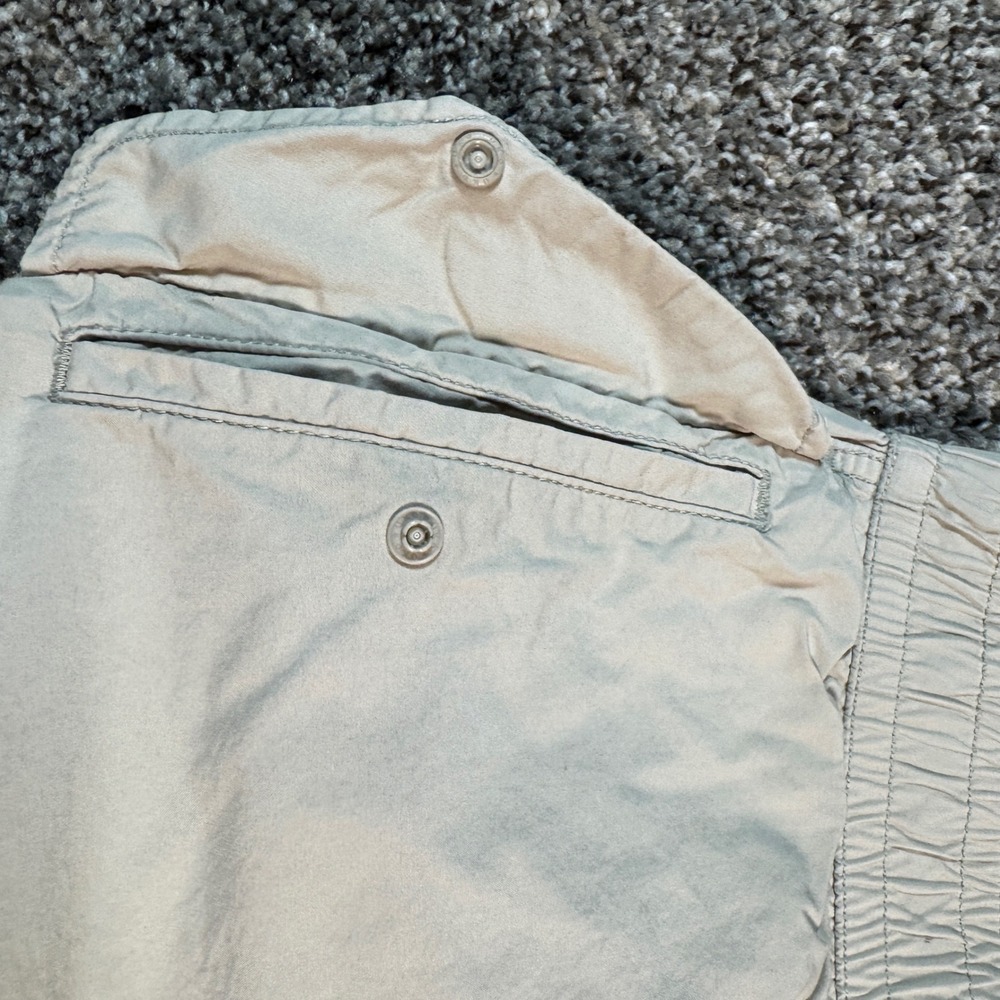 Size Medium Uniqlo Mens Relaxed Fit Cotton Beige Khaki Elastic Waist Pants - Picture 9 of 10